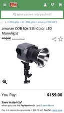 Amaran 60x S Bi-Color LED Video Light with Reflector and Power Supply