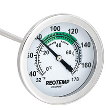 K83B1 12 Inch Soil & Compost Thermometer with Digital Composting Guide, 32-178 F
