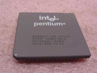 Intel SX963 P1 100 mHz Pentium Processor A80502100 Socket 7 CPU