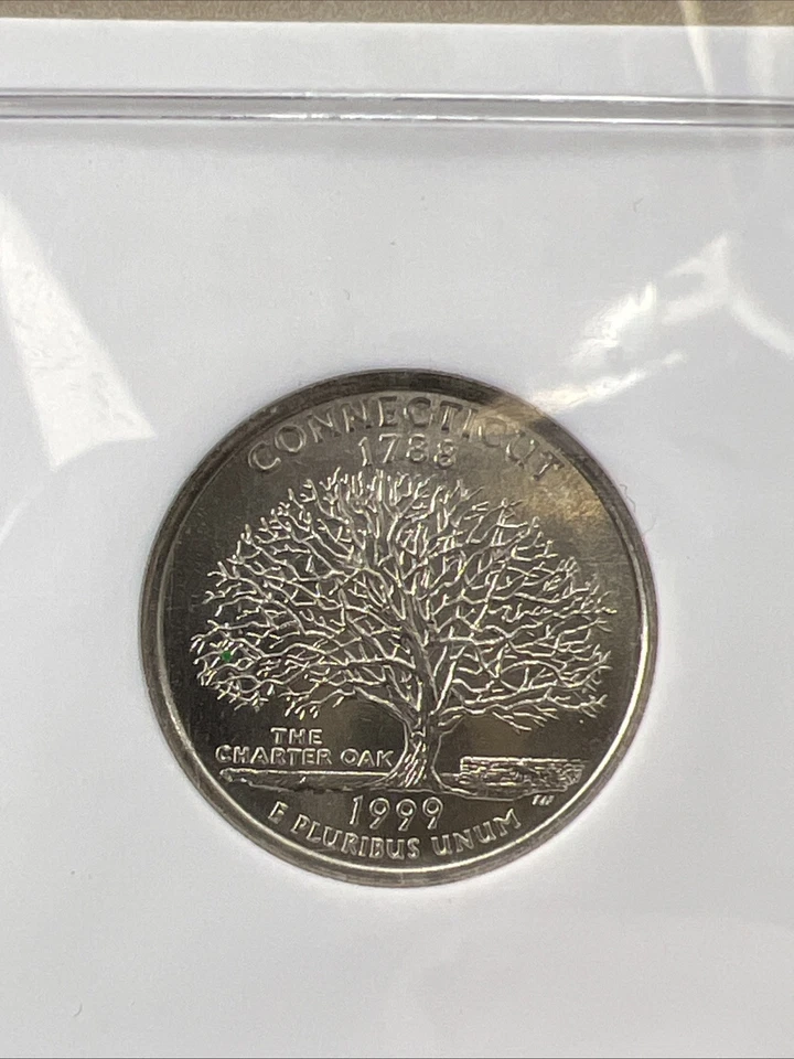 1999 P Connecticut State Quarter 25C YN TREASURE TRIVIA SAMPLE 2001 ANA - Image 4 of 4