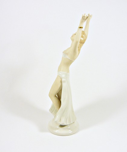 WALLENDORF, GLAMOUR LADY DIVA POSING 10", HANDPAINTED PORCELAIN FIGURINE! (P199) - 第 6/10 張圖片