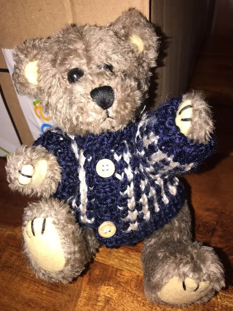 Su ter de invierno 1998 CT azul de oso de peluche de 8