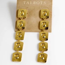 Talbots Geometric Statement Drop Earrings Chic Women Party Vaction Jewelry Gift