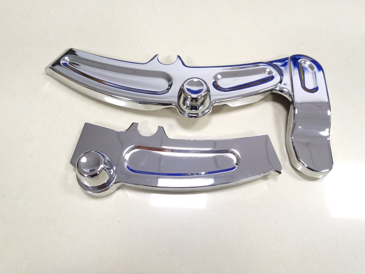 Left&Right Boomerang Frame Cover Swingarm Nut Cap For Harley