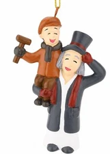 Tree Buddees A Christmas Carol Scrooge & Tiny Tim Ornament Cute Xmas Ornaments