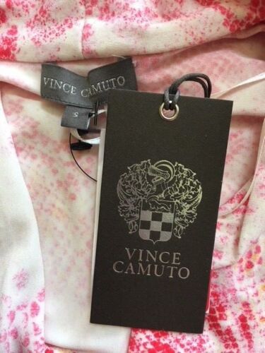Nwt Vince Camuto Women's Pink Snakeskin Print V Neck Cap Sleeve Top Size S - Picture 6 of 6