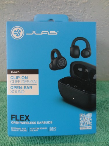 New Jlab Flex Open Wireless Earbuds Clip-On Cuff Design Open-Ear Sound