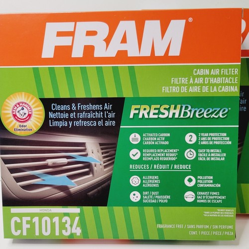 2 FRAM Fresh Breeze Cabin Air Filter with Arm & Hammer Baking Soda CF10134 Honda - Bild 2 von 6