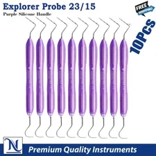 10Pcs UNC15/23 PERIODONTAL Tools Combination of UNC 15 Probe and #23 Explorer CE