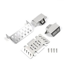 Per FMS 1/10 Explorer YJ Wrangler Skid Plate Armatura in Metallo Telaio Armatura