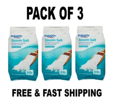 Equate Epsom Salt, Magnesium Sulfate, 128 oz (8lb), Unscented PACK OF 3
