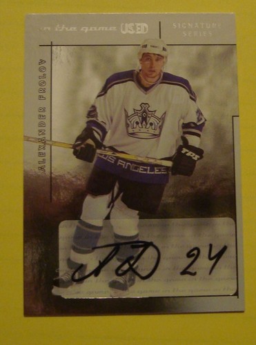 2002 03 Pacific Exclusive Alexander Svitov /1000 Autograph - Picture 3 of 4