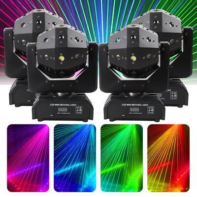 4X120W Moving Head Light Beam Strobe DMX RGBW Disco Party Club Ball Stage Lights
