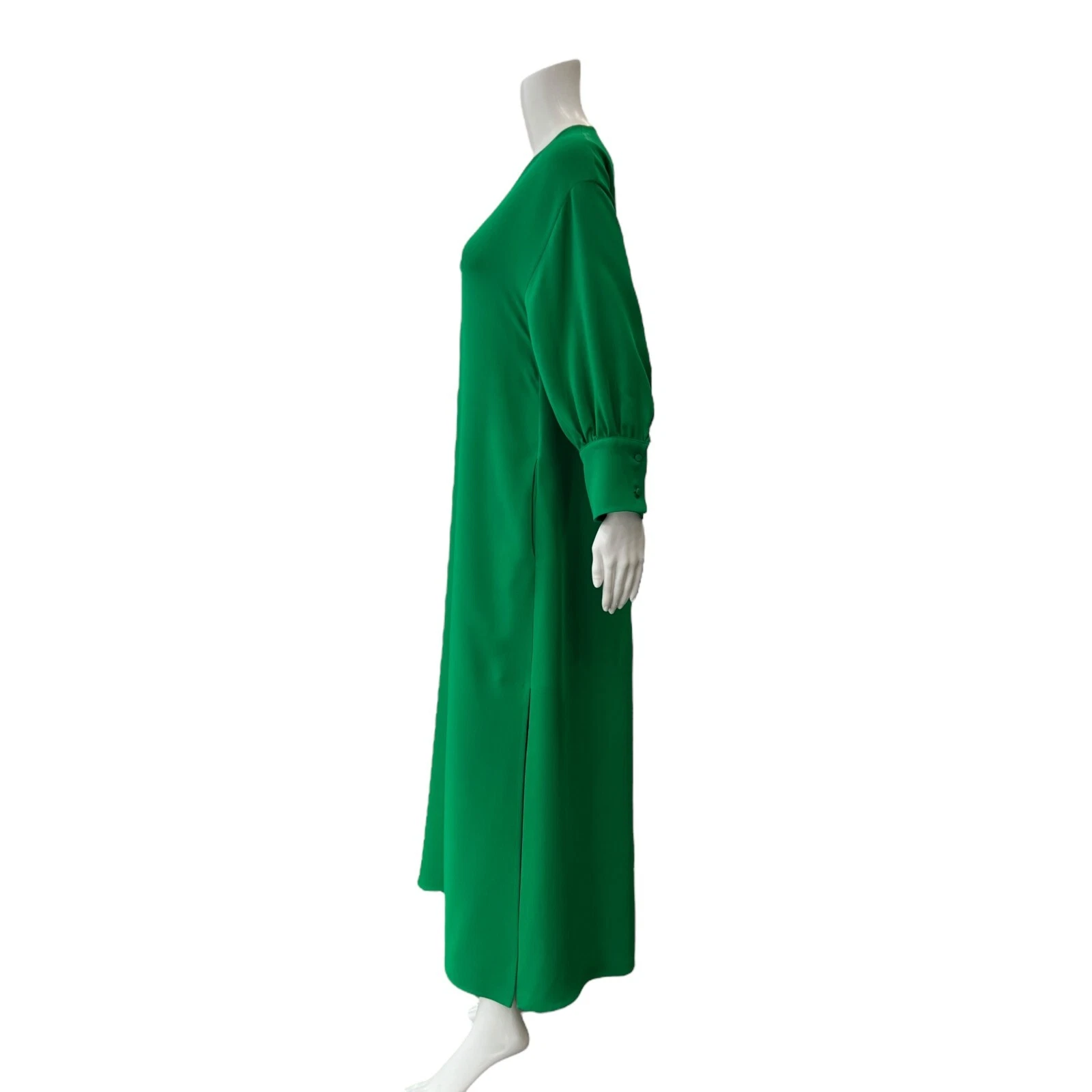 Maxi abito lungo Valentino 2022 RTW verde Cady $4500 taglia IT 38 taglia 2