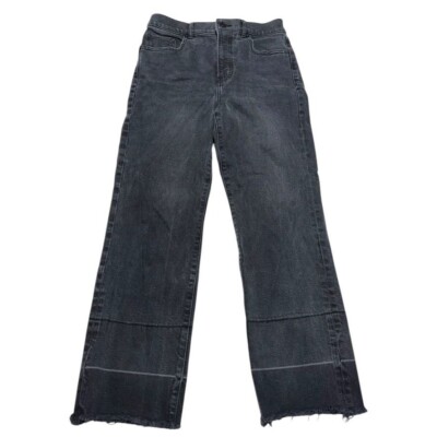Express Super High Rise Straight Cut Jeans Charcoal Size 4
