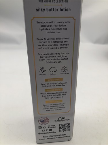Bare Soak Silky Butter Lotion Orange 3.4 Fl Oz Premium Collection - Picture 4 of 5