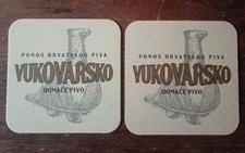 Vukovarsko RARE x2 Beer Mats Coasters Croatia Beer Domace Pivo Ponos Hrvatskog