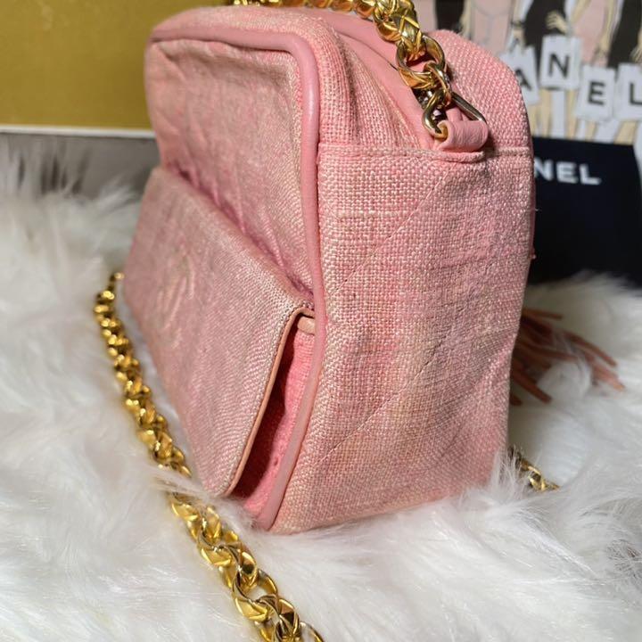 CHANEL CC Matelasse Chain Shoulder Bag Leather Rose Pink CHANEL CC Matelasse Chain Shoulder Bag Leather Rose Pink