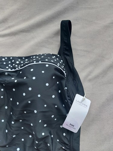 Lascana Swimsuit. Black Polka Dot. Brand New £75.00. UK 20 D cup. One Piece - Picture 3 of 6