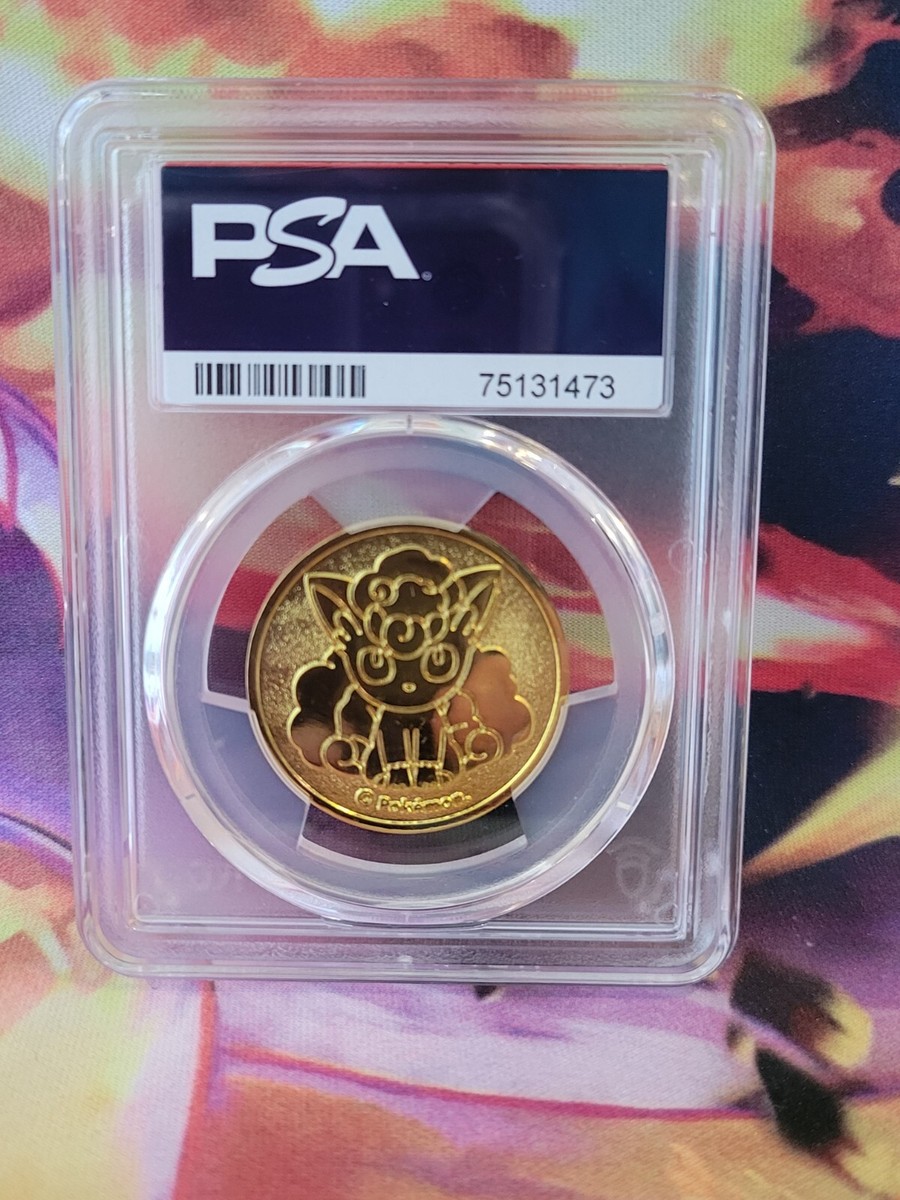 Pokemon Alolan Vulpix Gold Coin 2017 Crystal Season Box Graded