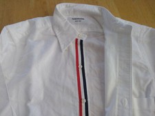 NWOT Thom Browne White Oxford Button Down Grosgrain Placket TB0 TB00 MSRP 425