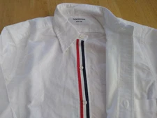 NWOT Thom Browne White Oxford Button Down Grosgrain Placket TB0 TB00 MSRP $425