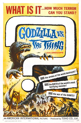 Godzilla vs. The Thing 11 x 17 Horror Reproduction Poster Mothra