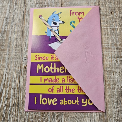 Mother's Day Greeting Card 6x8 From Your Son School Work Paper Writing Hallmark - Picture 8 of 8