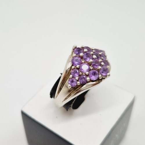 Bague Argent Sterling 925 Multicolore Zircone Pierre Précieuse Gr.56 Anneau # - Bild 9 von 9