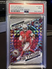2023 Panini Mosaic Kyler Murray Center Stage White /25 #CS-KM Cardinals SP PSA 9