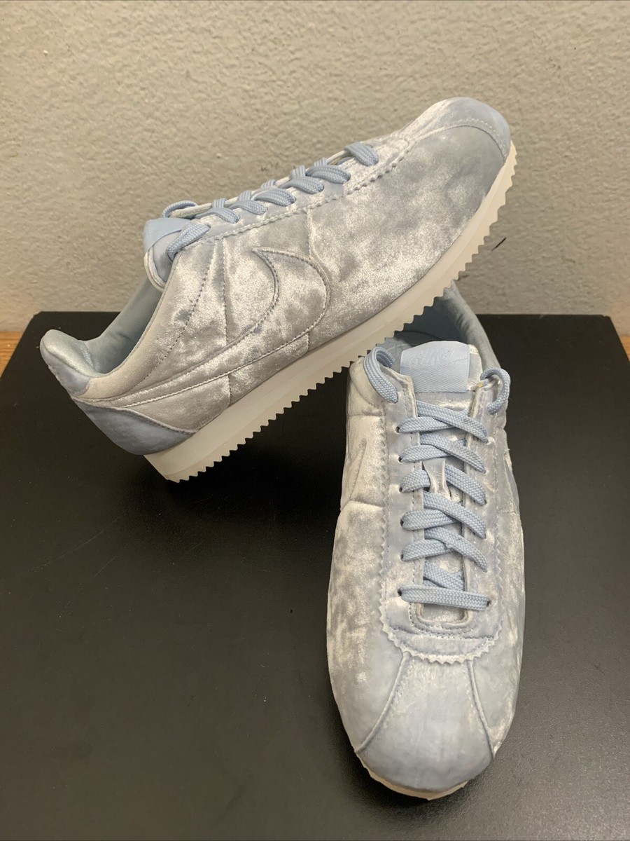 nike cortez velvet grey