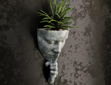 Wall Mounted Plant Pot - face - eco friendly