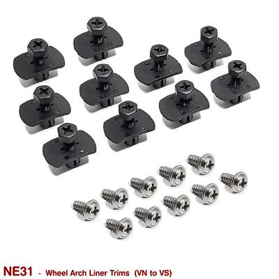 STAINLESS STEEL WHEEL ARCH LINER TRIM SCREWS + CLIPS for VN VP VR VS
