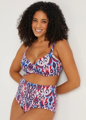 Matalan BNWT DD+ tie dye print Bikini  size 34E  12                   (ST88/941)