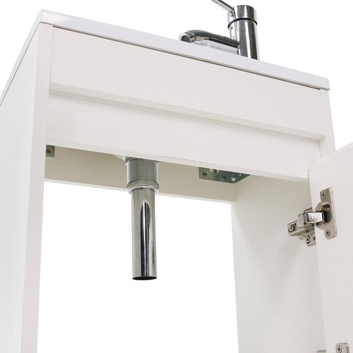 Small Bathroom Vanity With Sink 16" Wall Mounted Bathroom Cabinet Modern Design - Picture 10 of 13
