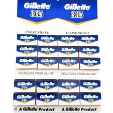 100 Gillette 365 Stainless Steel Double Edge Safety Razor Blades-Ships from USA