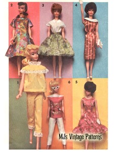 barbie dolls in the 60s