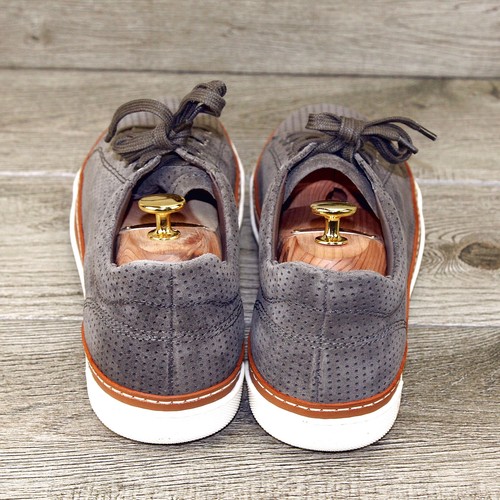 * NIB * $295 Allen Edmonds PORTER CITY Sneaker 8 D Grey Suede * add $15 Trees - Picture 8 of 13