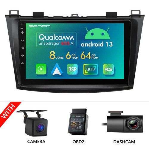 For Mazda 3 BL 2012 2013 Android 13 6+64 Car Stereo Radio GPS Navigation CarPlay - Picture 31 of 34