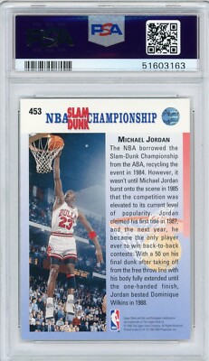 1992 Upper Deck Michael Jordan Error Champ in 85 90 #453 In