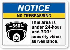 Notice No Trespassing Private Property Sign Weatherproof Aluminum 8"x12"