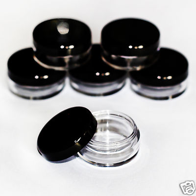 60 x 5ml Schraubverschluss Basteltöpfe für Glitzer, Lippenbalsam JDB-60
