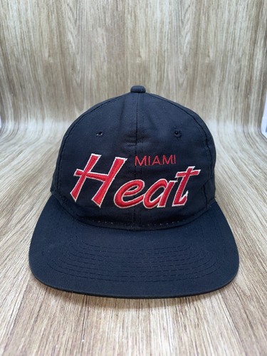 Vintage Miami Heat Sports Specialties Embroidered Snap Back Hat Used - Picture 2 of 11