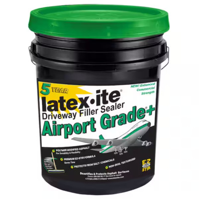 Latex-ite Driveway Sealer 4.75 Gal Asphalt Filler Blacktop Repair Fast DryingLat