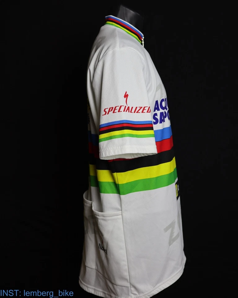 Camiseta rara 2002 Mario Cipollini Acqua & Sapone campeão mundial de ciclismo #208 - Imagem 2 de 4