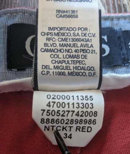 CHAPS Ralph Lauren Chino verwaschen rot Shorts Herren 34 x 9 - Bild 9 von 12