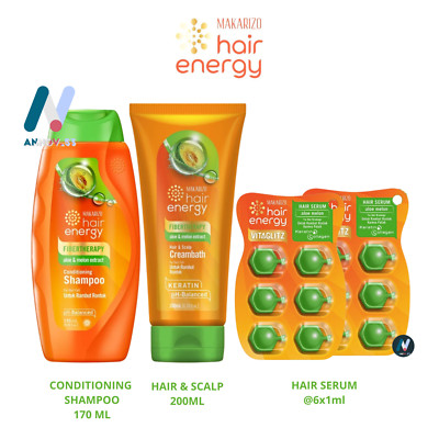 MAKARIZO SET 3 : Aloe Melon Conditioner Shampoo Scalp Creambath Serum Hair Loss