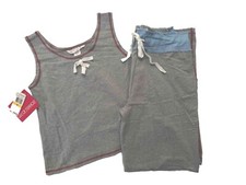 Stylish Tank Top And Knit Pant Leisure Loungewear Pant Sets, size L
