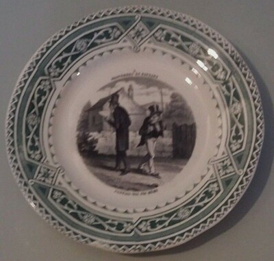 Talking Plate Themed Creil And Montereau Proverbs And Peasants Series No. 6