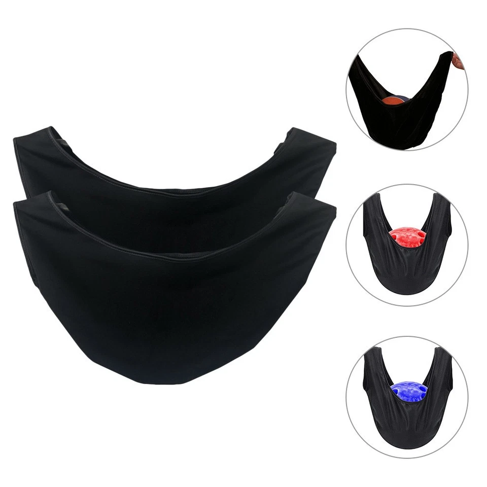 2Pcs Reusable Microfiber Bowling Ball Towels for Home Use Black Durable Cleaner - Image 1 of 4